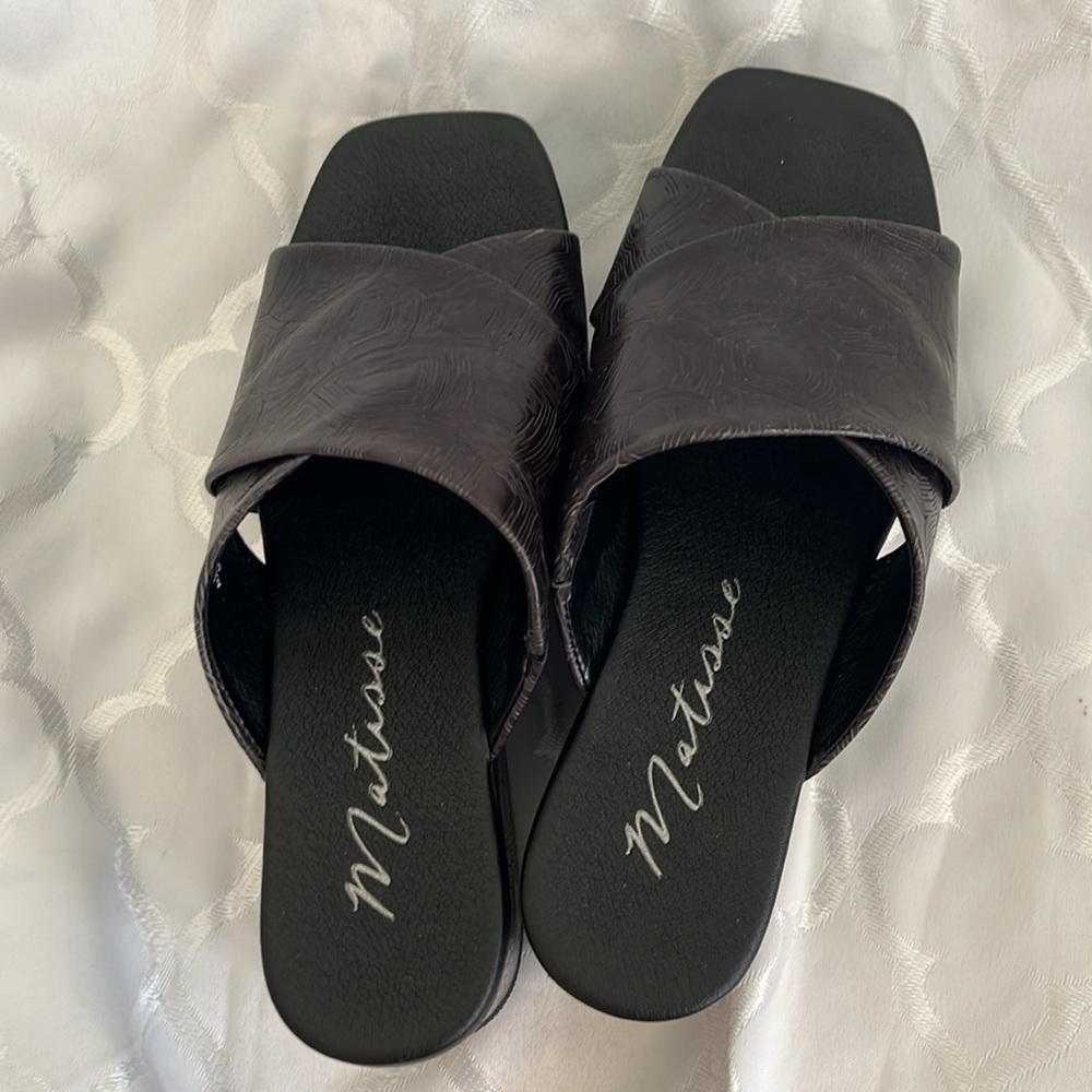 Matisse Leather Wedge Slides - Picture 4 of 6